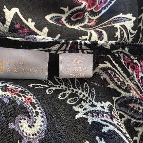 Belle by Kim Gravel Printed Chiffon Cardigan with Embroidery - Picture 10 of 13